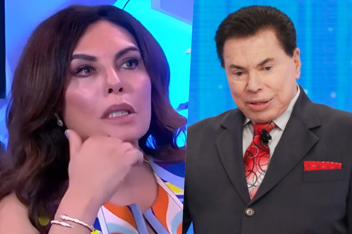 Márcia Goldschmidt e Silvio Santos