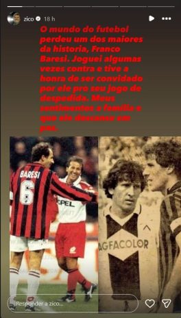 Post do Zico Post do Zico (Reprodução: Instagram)