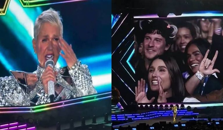Xuxa pede netos a Sasha e Bruna Marquezine durante show em São Paulo