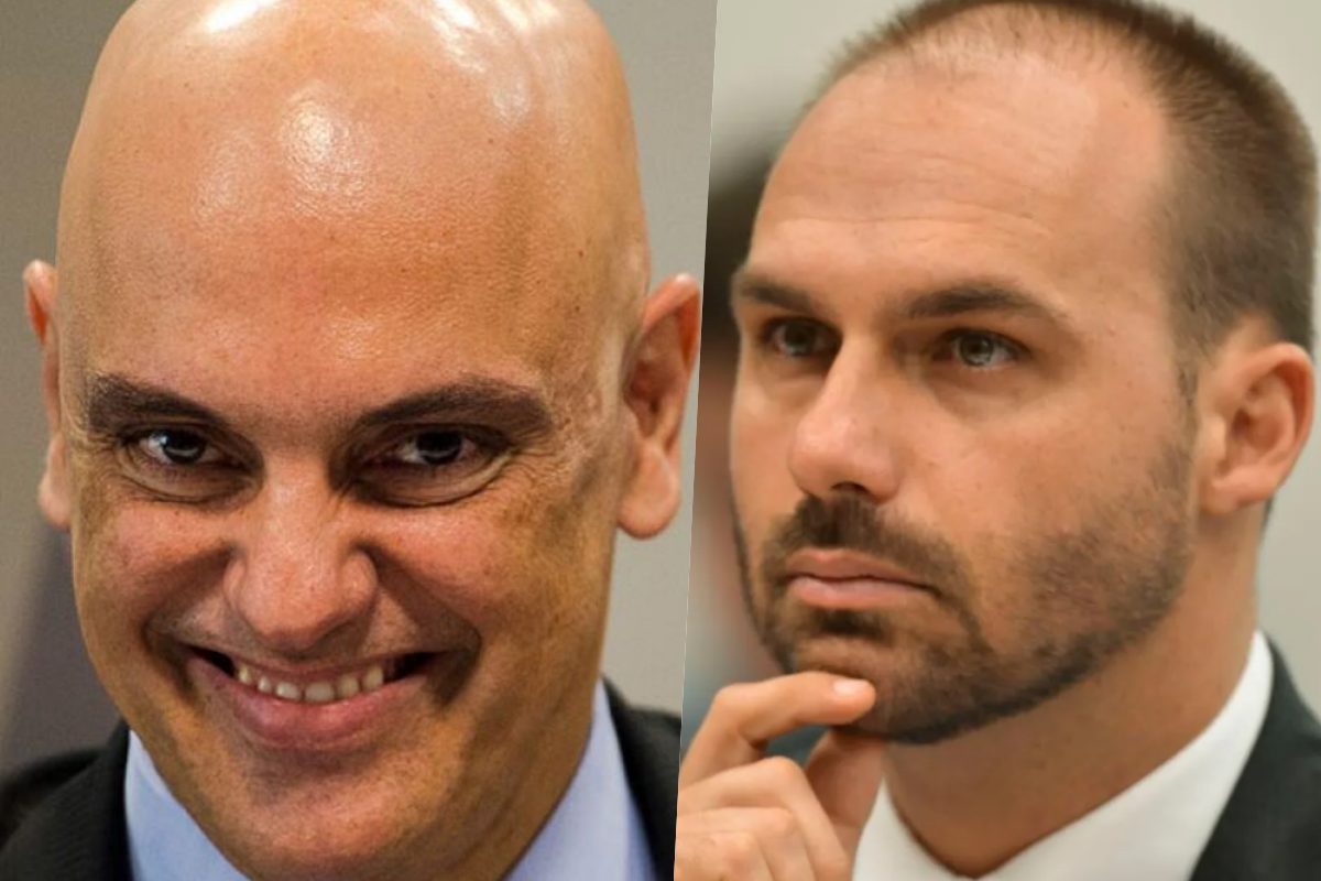 Alexandre de Moraes e Eduardo Bolsonaro Alexandre de Moraes e Eduardo Bolsonaro