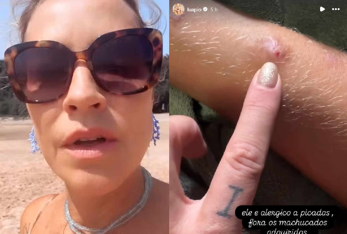 Luana Piovani e filho (Foto: Reprodução/ Instagram @luapio/ Stories/ colagem Área Vip)