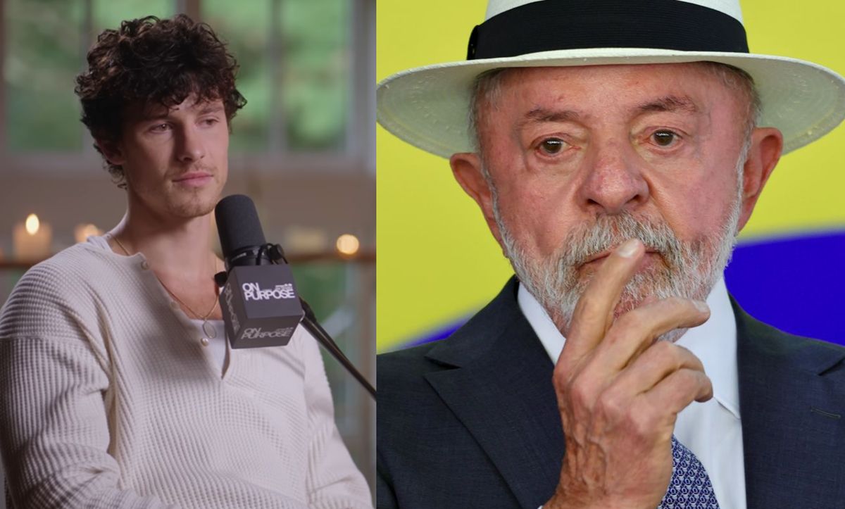 Shawn Mendes e Lula Shawn Mendes e Lula (Fotos: respectivamente - Captura de tela/ Jay Shetty Podcast - 30/9/24 // Foto: Fabio Rodrigues-Pozzebom/ Agência Brasil)