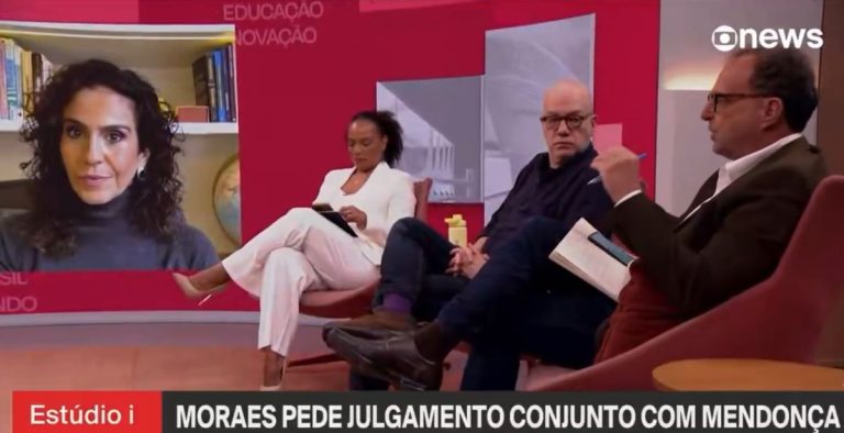 Barraco: jornalistas brigam ao vivo na GloboNews por Moraes