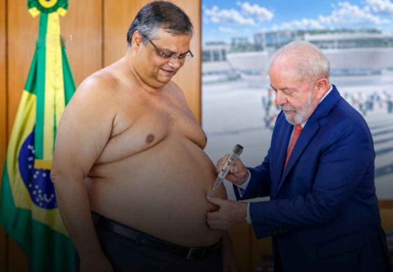É falso que Lula esteja testando canetas emagrecedoras do SUS em Flávio Dino