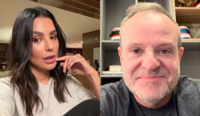 Cíntia Chagas e Rubens Barrichello Cíntia Chagas e Rubens Barrichello - Fotos: Reprodução do Instagram oficial de Cíntia Chagas e Rubens Barrichello