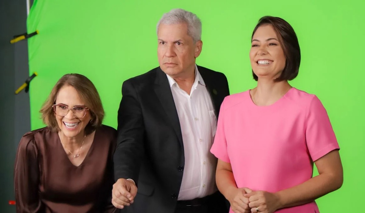 Damares, Sikêra Jr e Michelle Bolsonaro Damares, Sikêra Jr e Michelle Bolsonaro