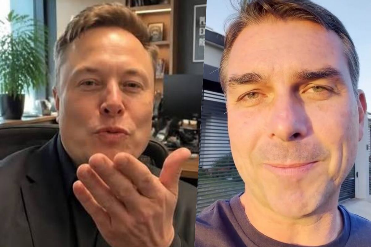 Elon Musk e Flávio Bolsonaro Elon Musk e Flávio Bolsonaro