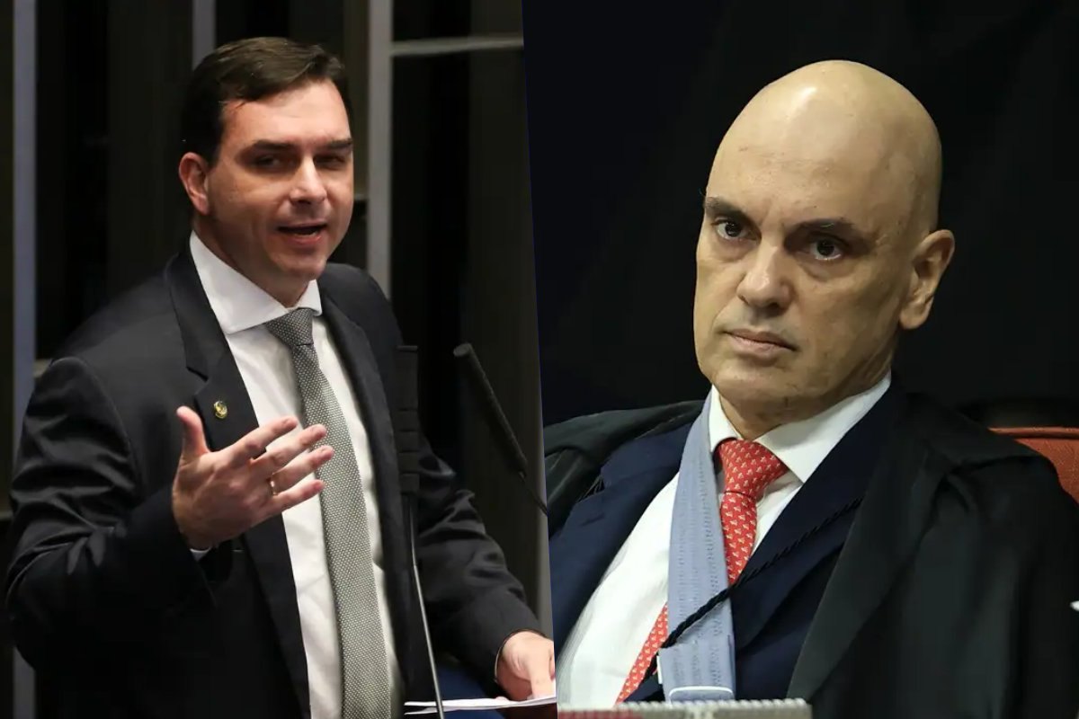 Flávio Bolsonaro e Alexandre de Moraes Flávio Bolsonaro e Alexandre de Moraes