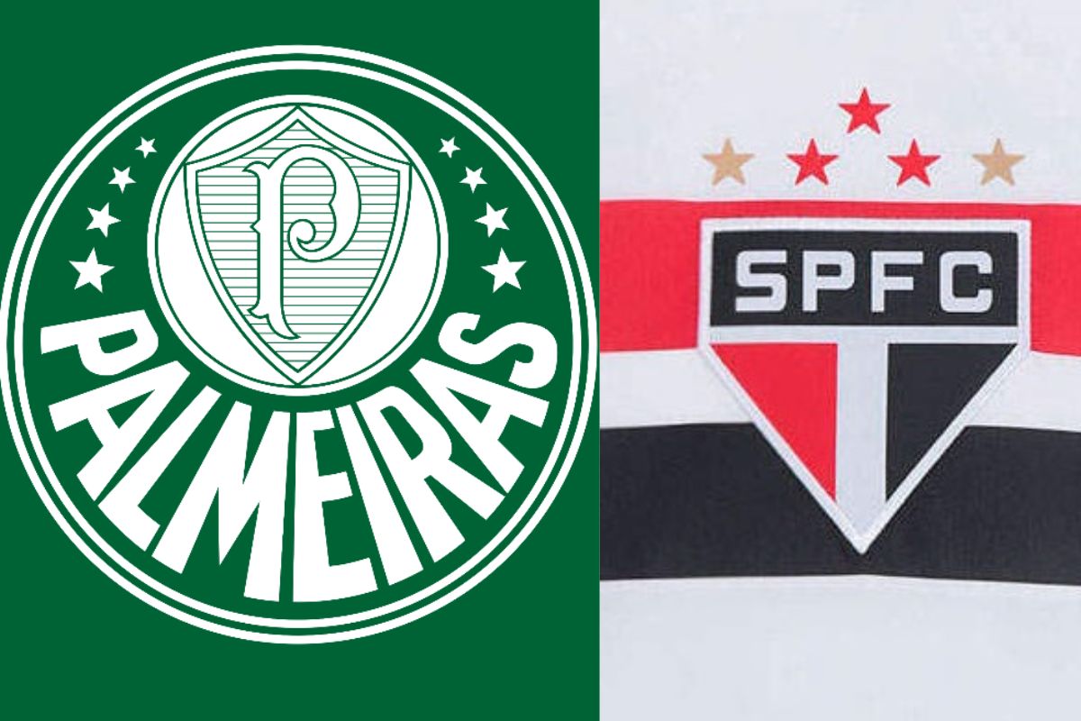 Logo do Palmeiras Logo do São Paulo - Fotos Divulgação Logo do Palmeiras / Logo do São Paulo - Fotos: Divulgação