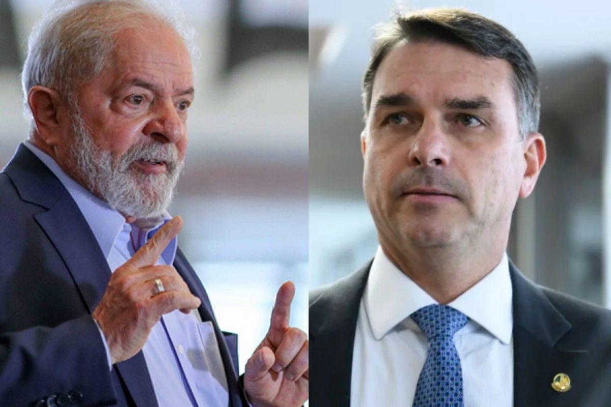 Lula e Flávio Bolsonaro Lula e Flávio Bolsonaro