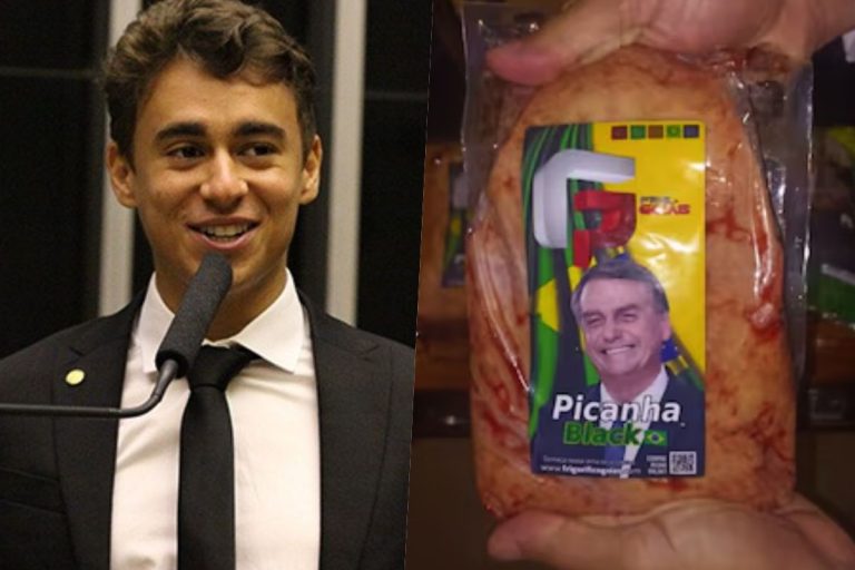 Nikolas joga picanha para o povo durante ato: “Lula não deu”