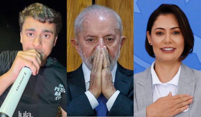 Nikolas Ferreira, Lula e Michelle Bolsonaro