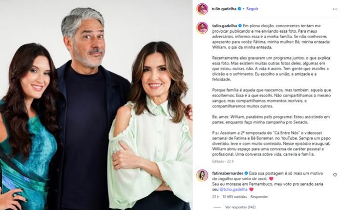 Post da Fátima na postagem do Tulio (Reprodução: Instagram)