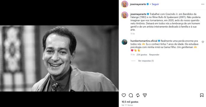 Post de Humberto Post de Humberto (Reprodução: Instagram)