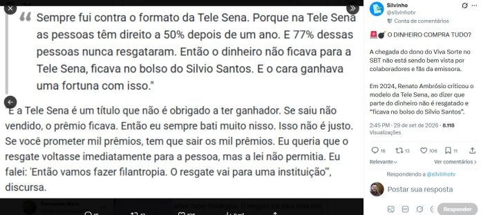 Post sobre Ambrósio