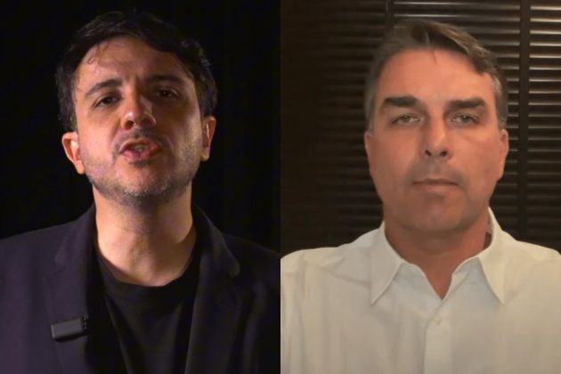 Renan Santos e Fl&aacute;vio Bolsonaro