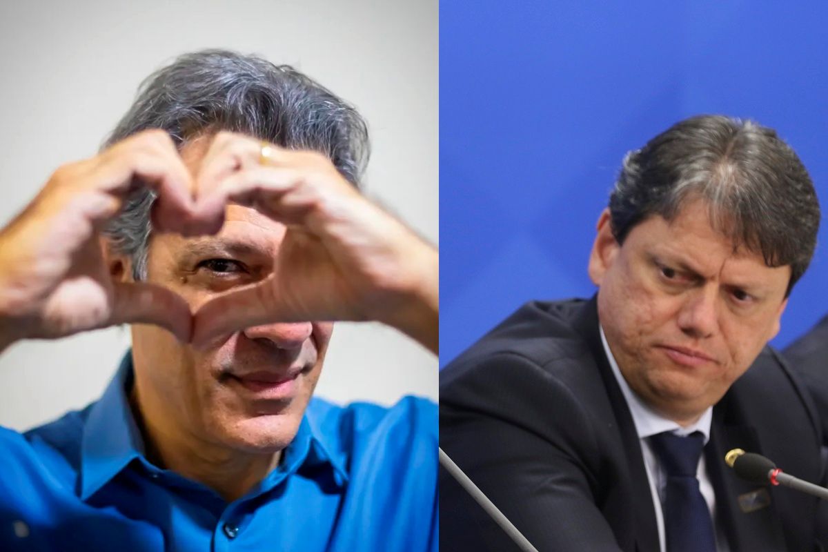 Fernando Haddad e Tarcísio de Freitas Fernando Haddad e Tarcísio de Freitas (Fotos: Divulgação/ Campanha Haddad/ Diogo Zacarias // Valter Campanato/Agência Brasil)