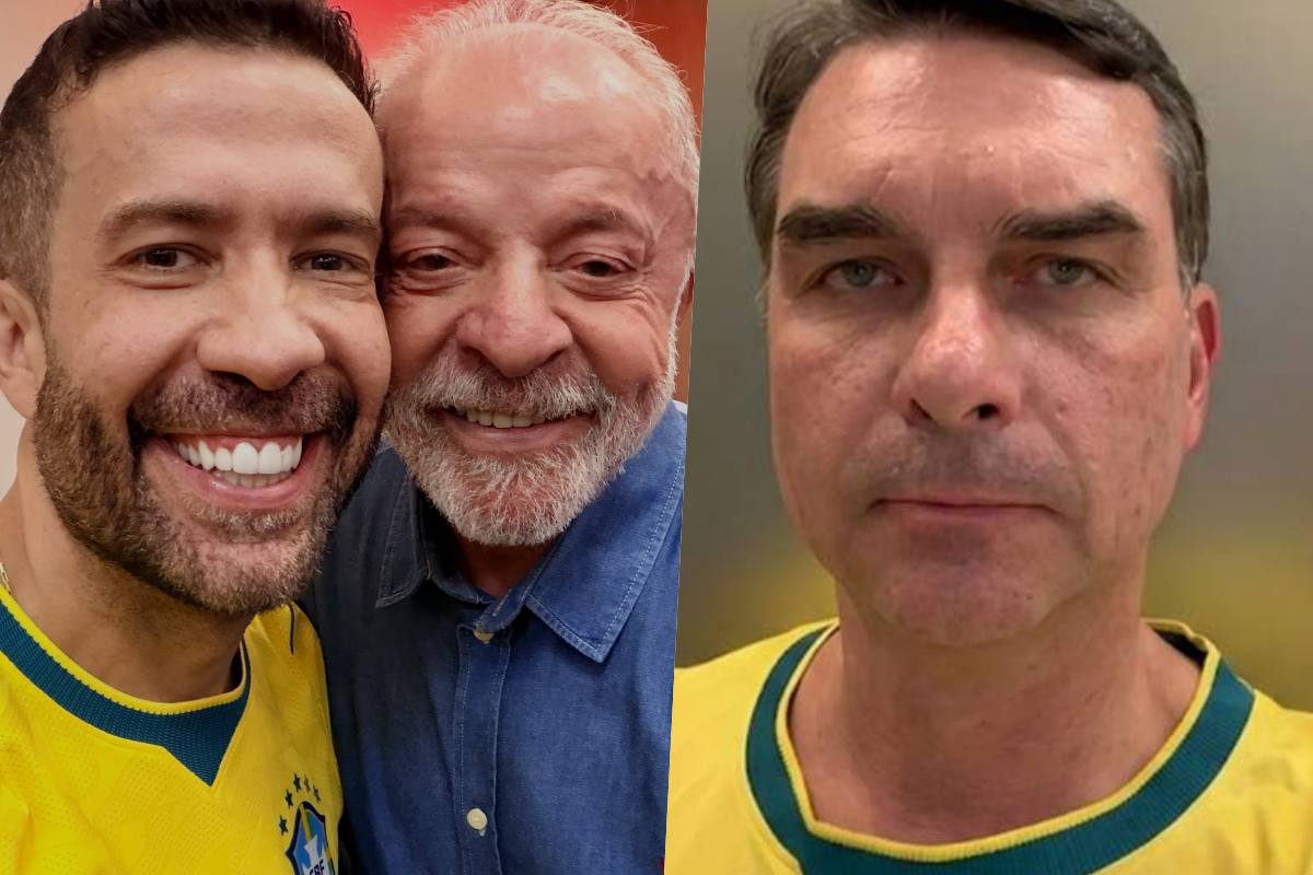 André Janones, Lula e Flávio Bolsonaro André Janones, Lula e Flávio Bolsonaro