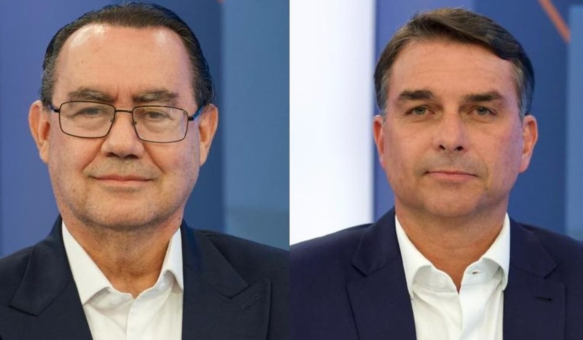 Augusto Cury e Flávio Bolsonaro Augusto Cury e Flávio Bolsonaro