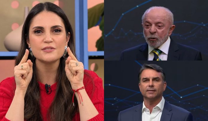 Chris Flores, Lula, Flávio Bolsonaro