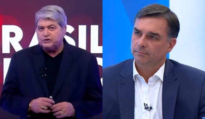 Datena e Flávio Bolsonaro Datena e Flávio Bolsonaro