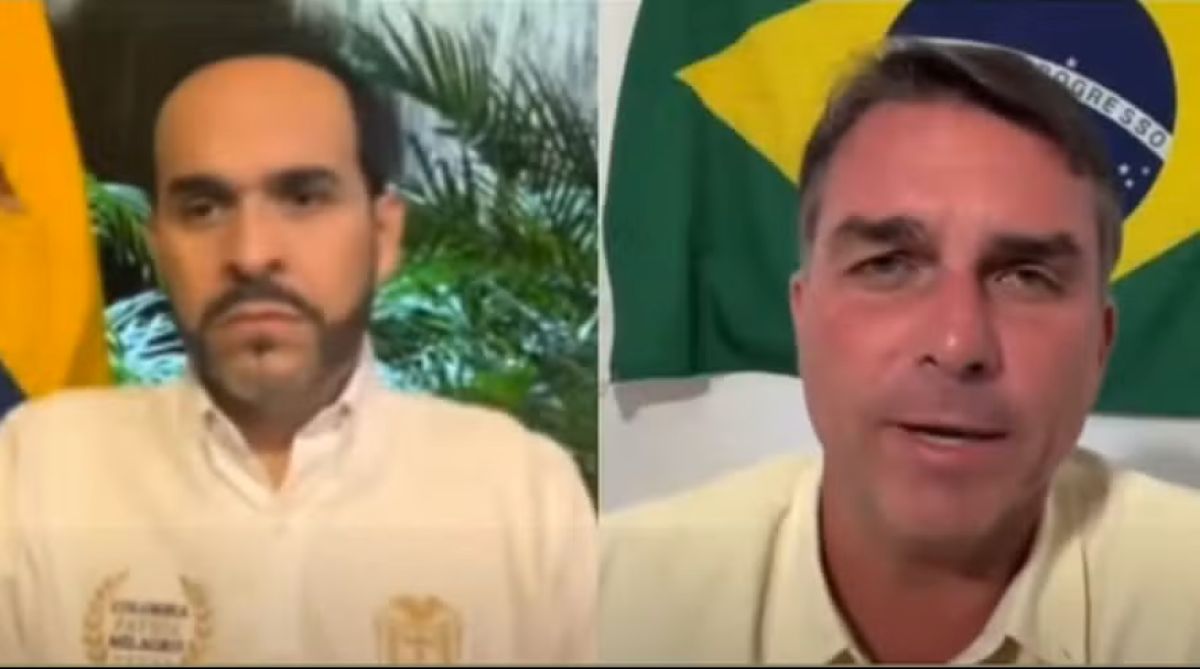 Abelardo e Flávio Bolsonaro Abelardo e Flávio Bolsonaro (Foto: Reprodução/ Youtube canal Flávio)