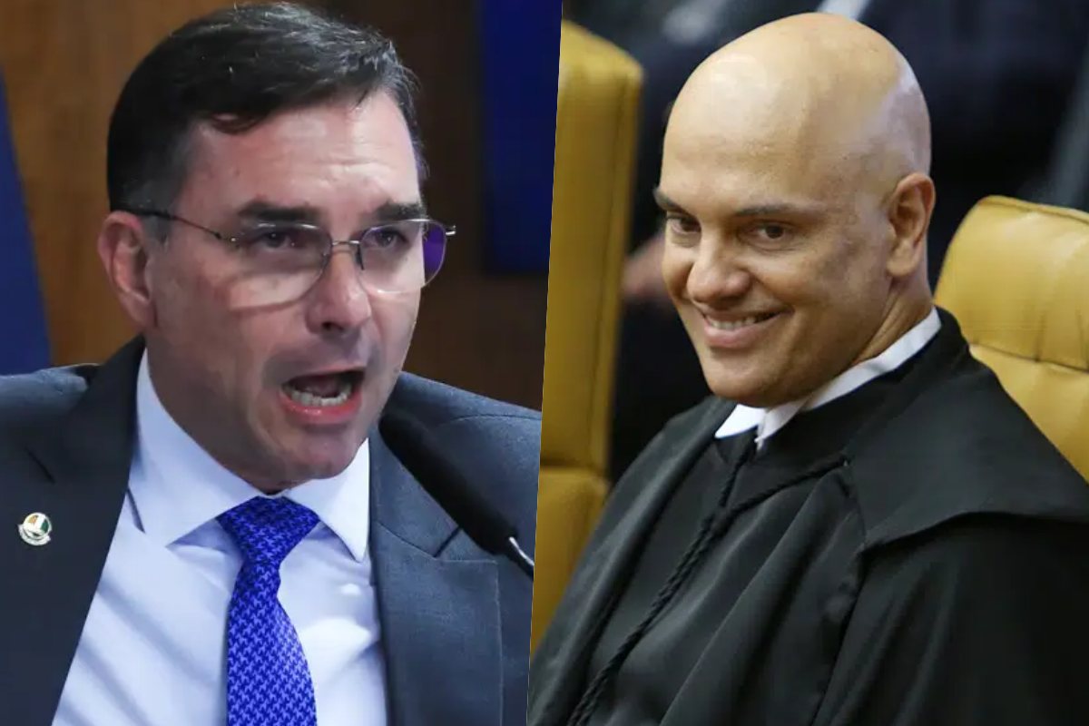 Flávio Bolsonaro e Alexandre de Moraes Flávio Bolsonaro e Alexandre de Moraes