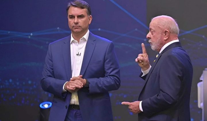 Fl&aacute;vio Bolsonaro e Lula