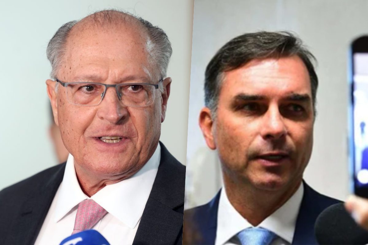 Geraldo Alckmin e Flávio Bolsonaro Geraldo Alckmin e Flávio Bolsonaro