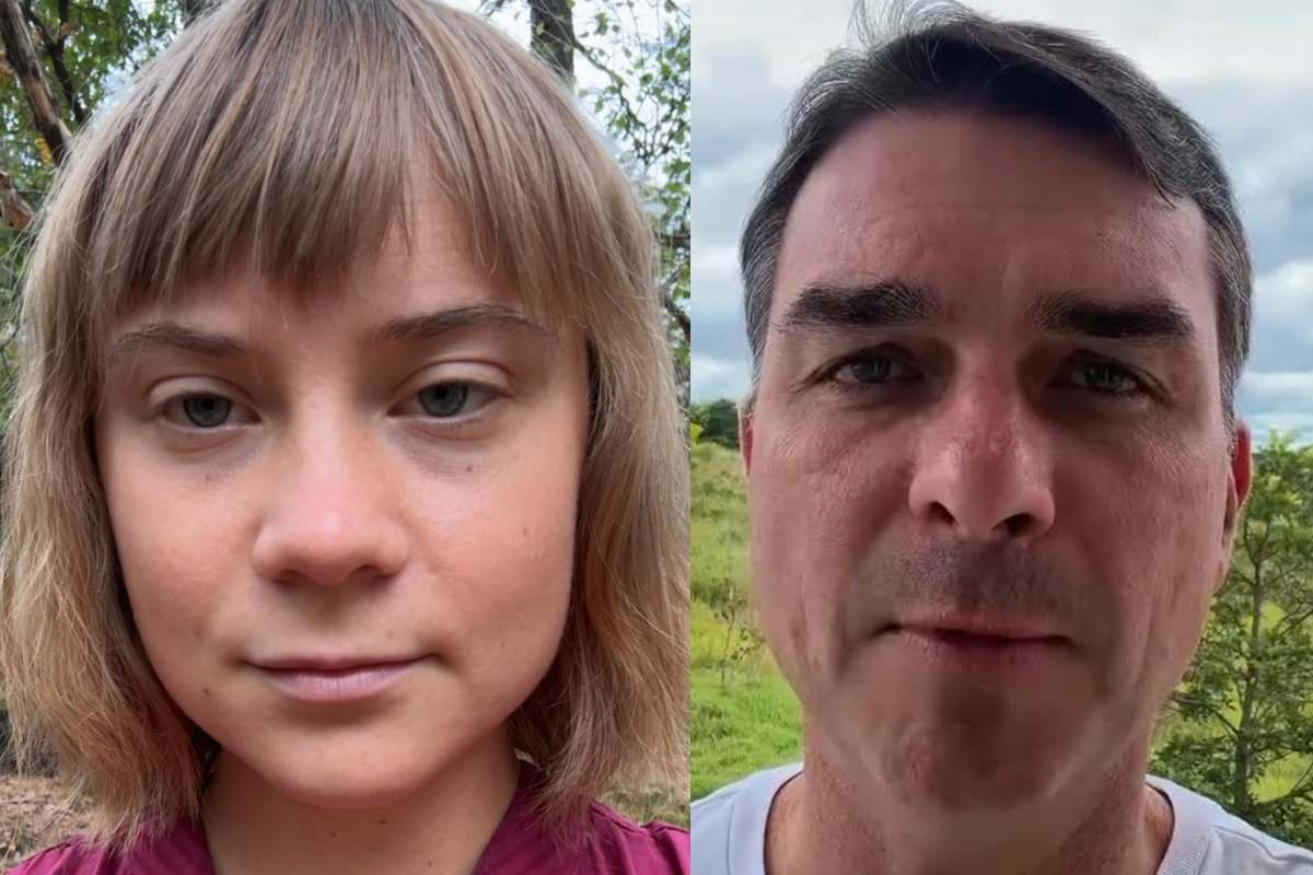 Greta e Flávio Bolsonaro Greta e Flávio Bolsonaro