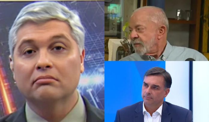 Joel Datena, Lula e Flávio Bolsonaro