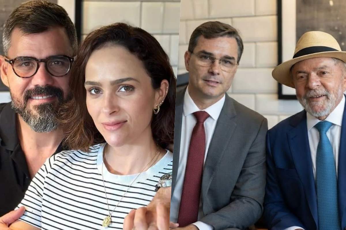 Juliano Cazarré, Letícia, Flávio Bolsonaro e Lula Juliano Cazarré, Letícia, Flávio Bolsonaro e Lula
