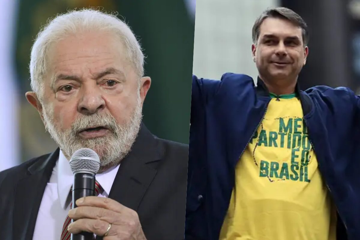 Lula e Flávio Bolsonaro Lula e Flávio Bolsonaro