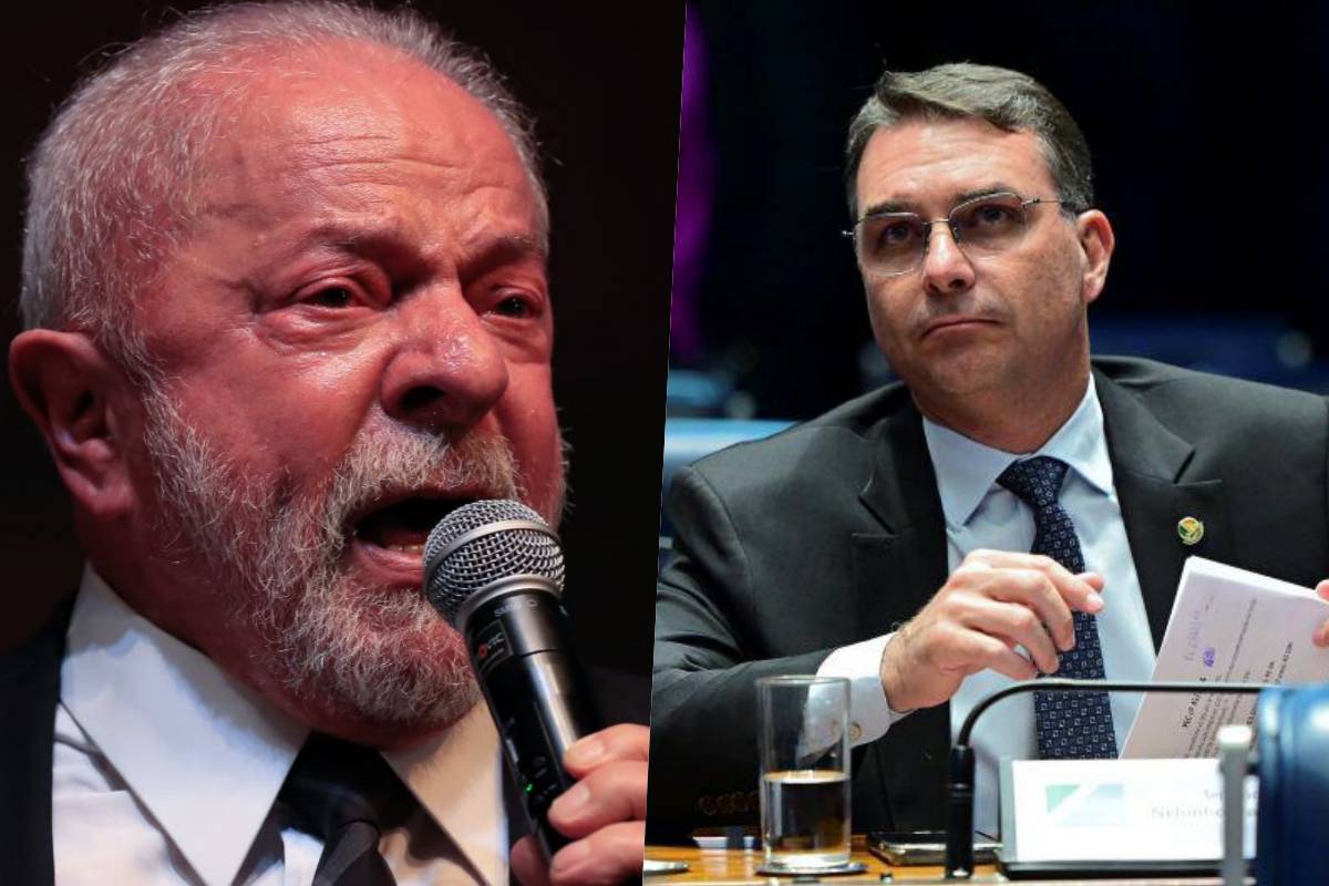 Lula e Flávio Bolsonaro Lula e Flávio Bolsonaro