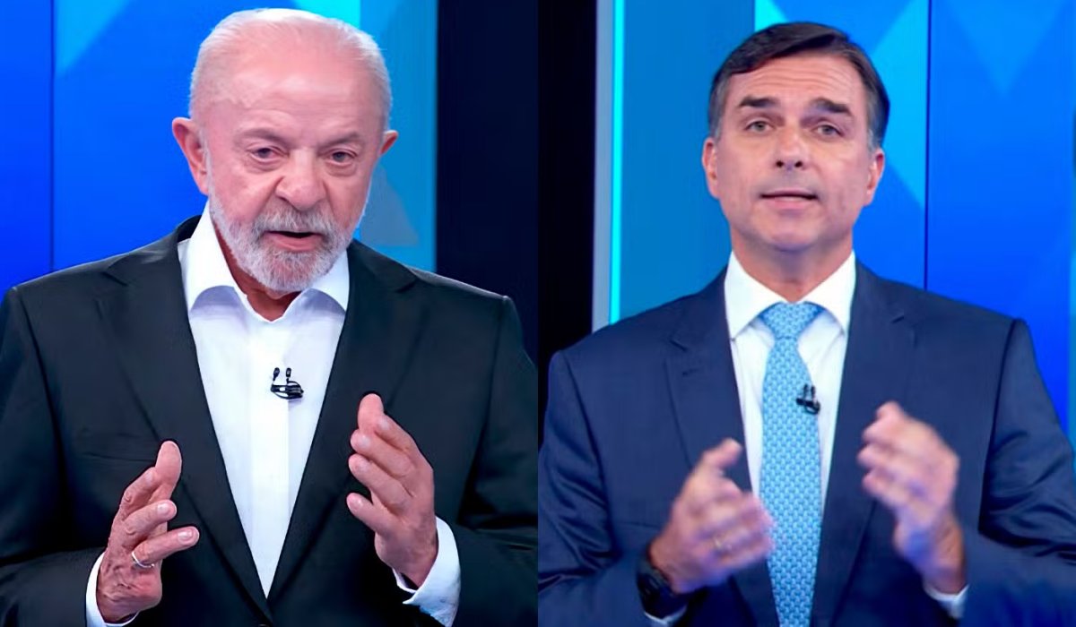 Lula e Flávio Bolsonaro Lula e Flávio Bolsonaro