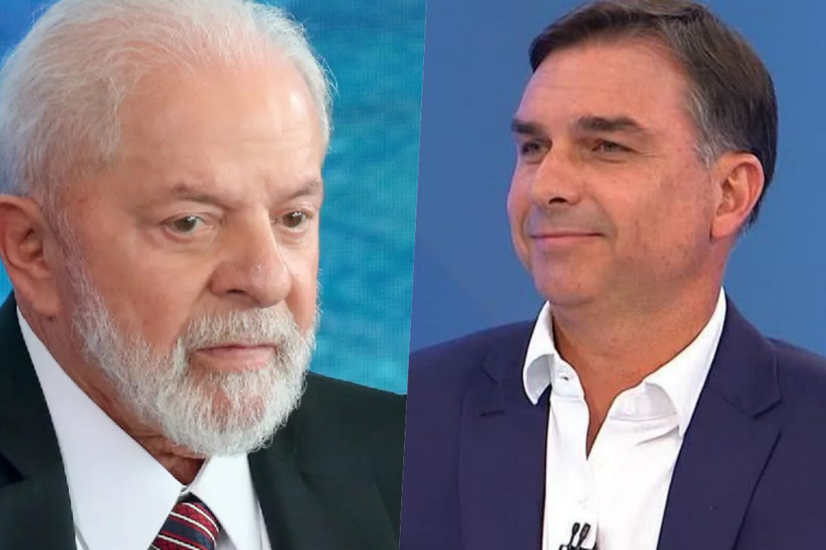 Lula e Flávio Bolsonaro Lula e Flávio Bolsonaro