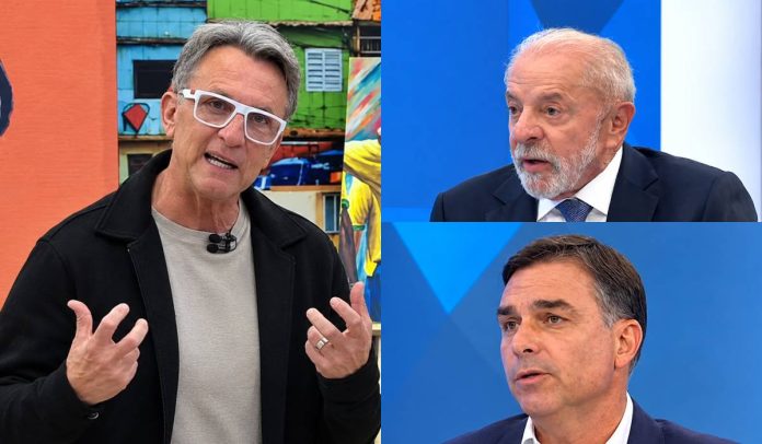 Neto, Lula, e Flávio Bolsonaro Neto, Lula, e Flávio Bolsonaro
