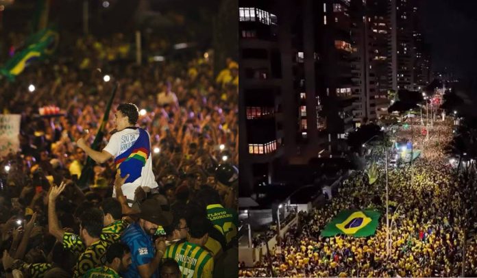 Nikolas Ferreira em ato pró 22 no Recife, em Pernambuco
