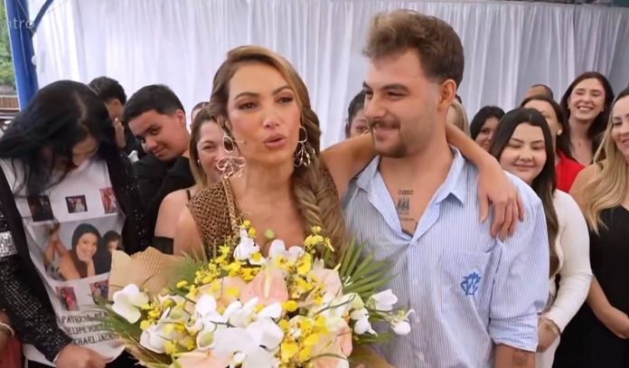 Patrícia e Felipe Poeta no Encontro Patrícia e Felipe Poeta no Encontro