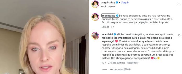 Post da Angélica