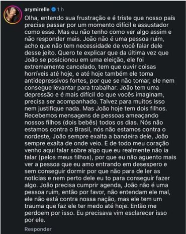 Post da Ary Mirelle Post da Ary Mirelle (Reprodução: Instagram)