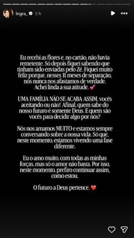 Post da Ingra (Reprodução: Instagram)