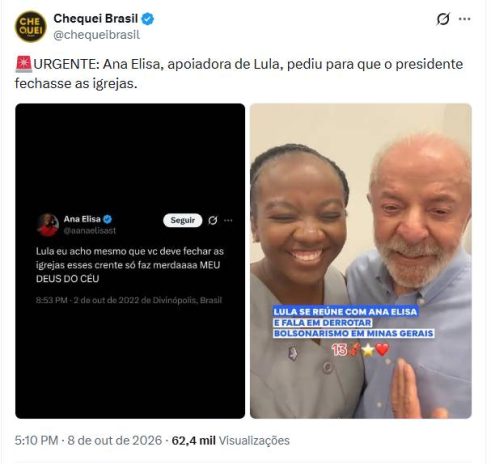 Post sobre Ana Elisa