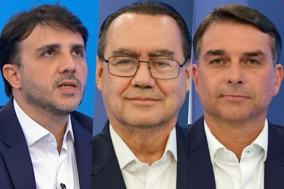 Renan Santos, Augusto Cury e Flávio Bolsonaro