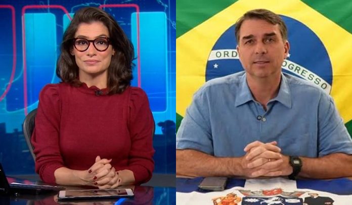 Renata Vasconcellos e Flávio Bolsonaro