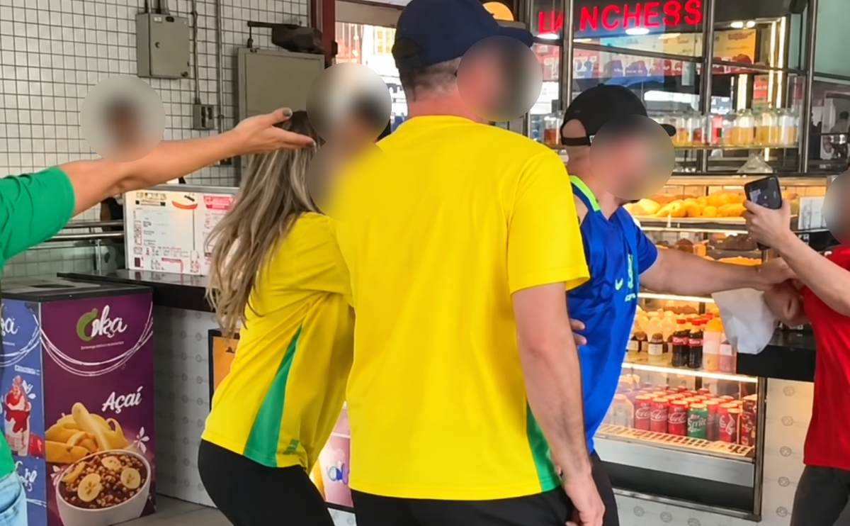 Bolsonarista dá socos em mulher Bolsonarista dá socos em mulher (Foto: Reprodução/ Redes Sociais/ Captura de Tela/ X @PapaiBozo1)