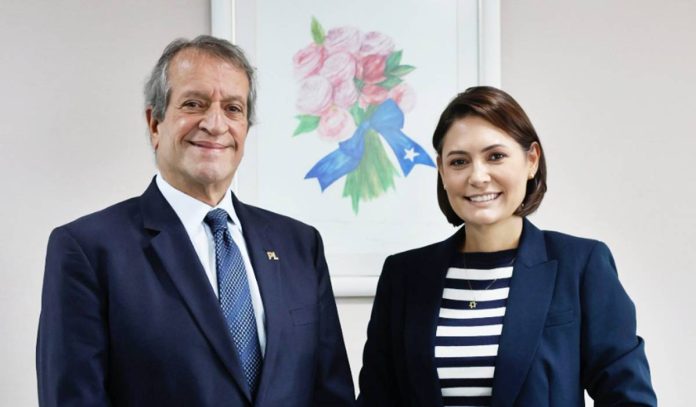 Valdemar Costa Neto e Michelle Bolsonaro Valdemar Costa Neto e Michelle Bolsonaro