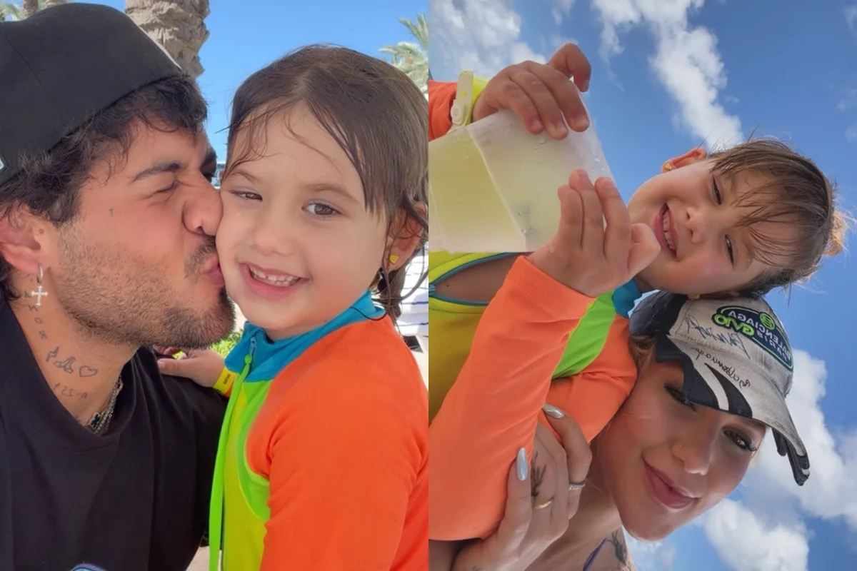 Zé Felipe, Virginia e filhas Zé Felipe, Virginia e filhas