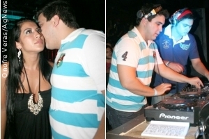Priscila vai a boate conferir André Marques atacando de DJ