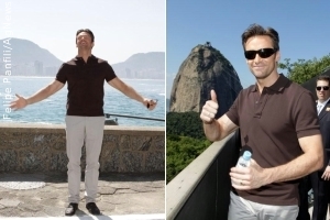 Hugh Jackman conhece pontos turísticos do Rio